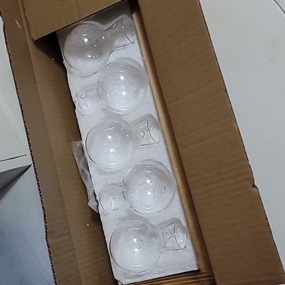 NEW Ivolador Desktop Glass 5 Bulb with Retro Wooden Stand - Picture 7 of 16